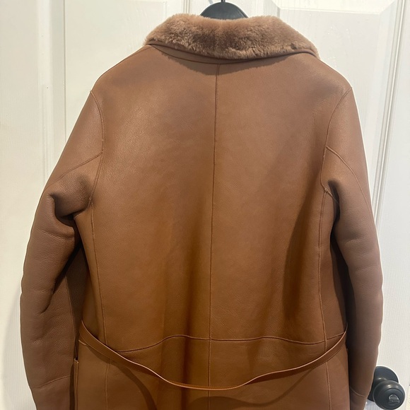 NWT Loro Piana Reversible Lambskin Leather Shearling Coat, Size Medium - Picture 3 of 8